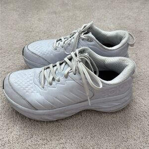 Hoka White Leather Women's Sneakers